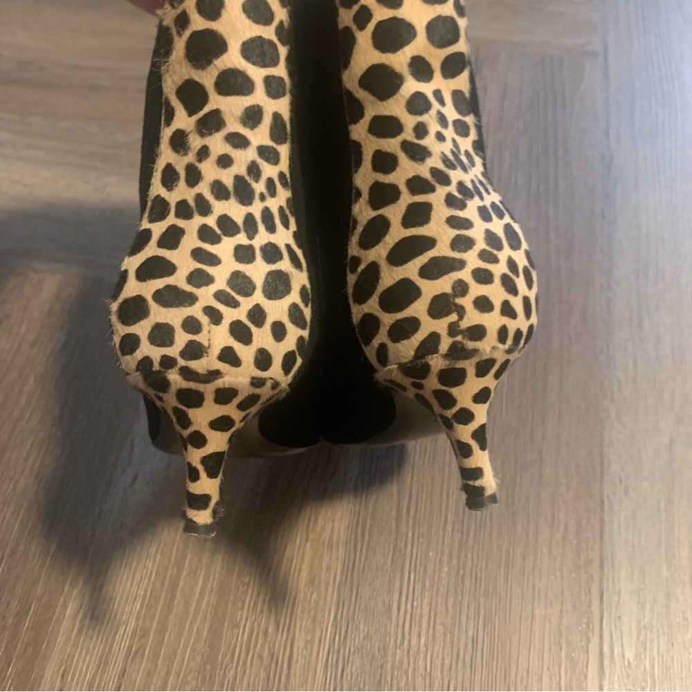 Giuseppe Zanotti Kitten Heel Ankle Boots Sz EU 36.5 US 6.5 - 7 Animal Print BLK - Picture 8 of 13